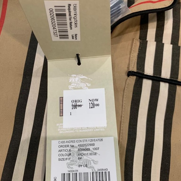 Burberry Andres Icon Stripe Short-Sleeve Top - Picture 3 of 3